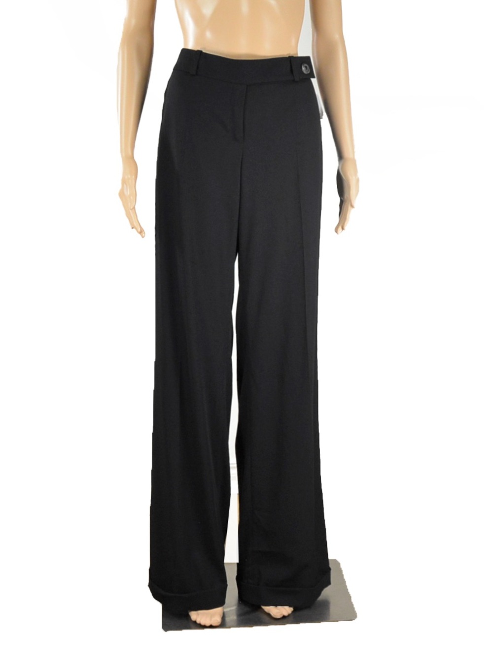 NWT Laurèl Escada 100% Virgin Wool Wide Leg Trousers Pants Holt Renfrew DE 38 US